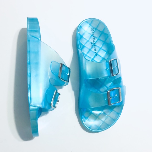 BOGO🌺 CHARLES ALBERT Pearl Blue | Jelly Slides Size - Picture 3 of 7